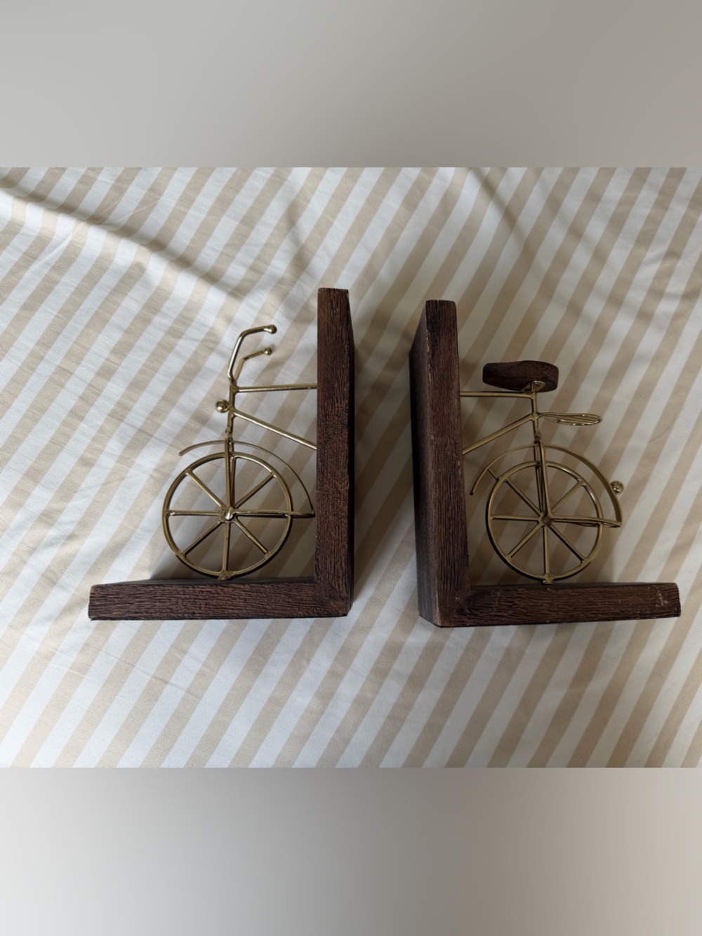 Brass Bicycle Book Holders